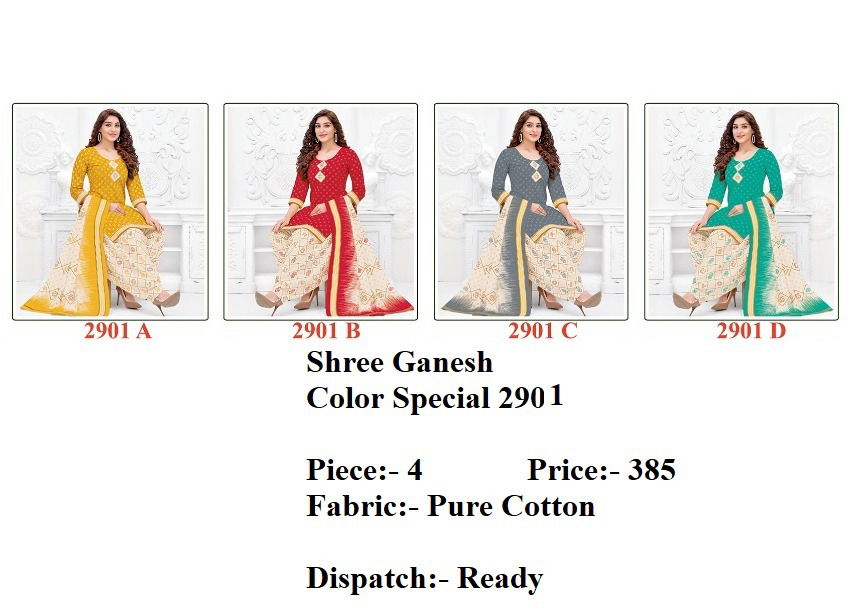 Shree Ganesh Colour Special 2901 Casual Wear Printed Cotton Dress Material